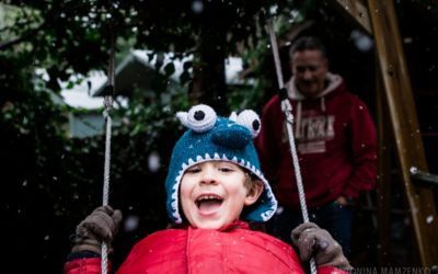 One Frame: Snowy Fun in the Garden