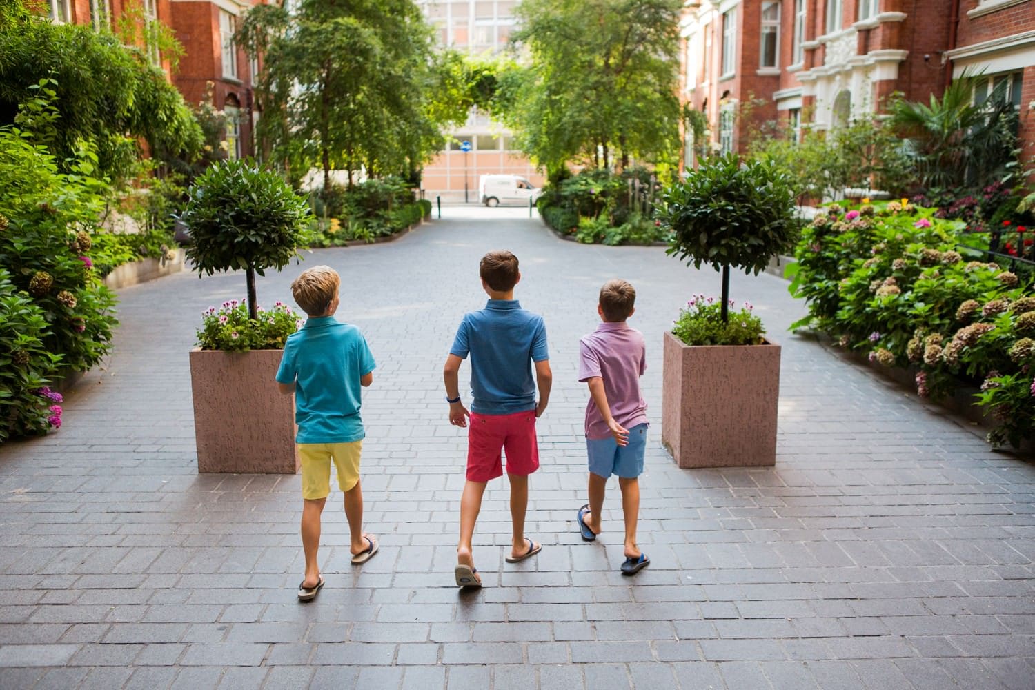 family starting their london adventure from st ermin's hotel in london westminster